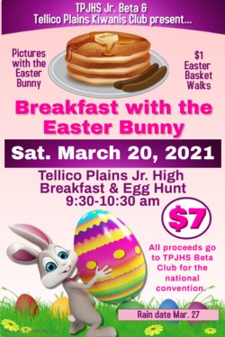 Easter bunny, eggs, grass, pancake stack